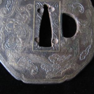 Q668. Highly Unusual, Elaborate Iron Tsuba, Namban?