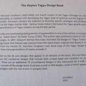 B1016. The Haynes Yagyu Design Book