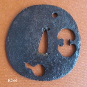 K244. Thin Plate Iron Sukashi Tsuba