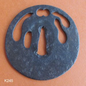 K245. Thinner Plate Iron Sukashi Tsuba