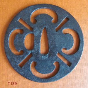 T139. Iron sukashi tsuba