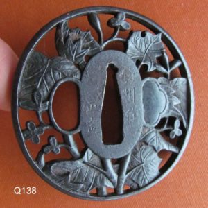 Q138. Signed, Papered Choshu Tsuba