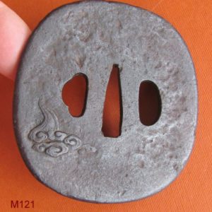 M121. Iron tsuba with Fudo Myo-o