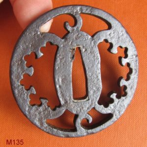 M135. Iron sukashi tsuba