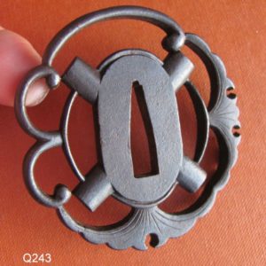 Q243. Fine Iron Sukashi Tsuba