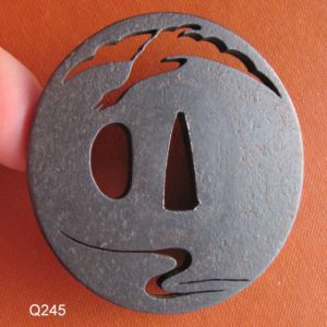 Q245. Sukashi Tsuba, Goose Over Water