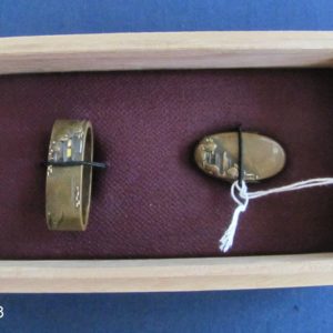 Q208. Signed Fuchi Kashira in Yamagane