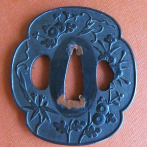 Q133. Fine Tsuba Papered to Ko-Kinko with Kanzan Hakogaki to…