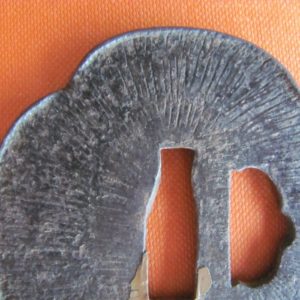 Q105. Iron Tsuba Papered to Katchushi