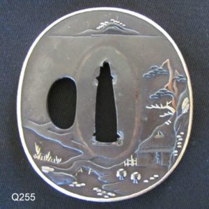 Q255. Kinko Tsuba with Silver Fukurin, Quite Nice