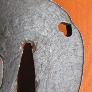 T328. Boar’s Eye Sukashi, Mokume Tsuba