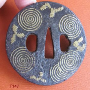 T147. Heianjo tsuba with whirlpools