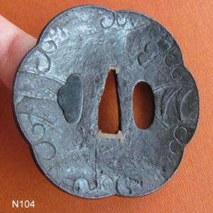 N104. Iron Wangata (Concave) Tsuba