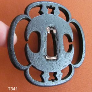 T341. Bold Iron Sukashi Tsuba