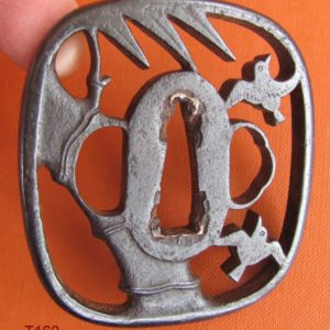 T160. Iron sukashi tsuba