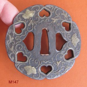 M147. Iron Heianjo Zogan tsuba