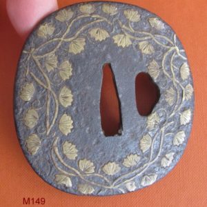 M149. Iron Heianjo Zogan tsuba