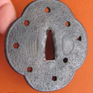 M164. Iron sukashi tsuba