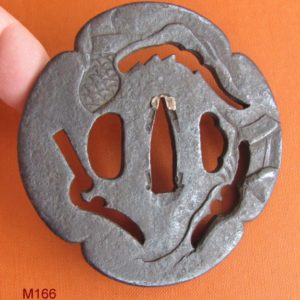 M166. Iron sukashi tsuba