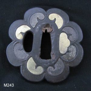 M243. Iron Tsuba Papered to Hoan