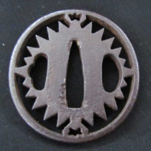 M249. Papered Iron Tokei Tsuba