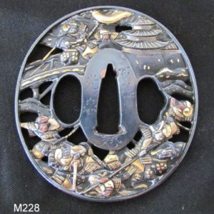 M228. Elaborate Kinko Tsuba by Ishiguro Mitsuharu