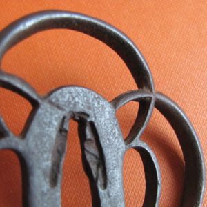 A102. Iron Sukashi Tsuba. 4 Rings