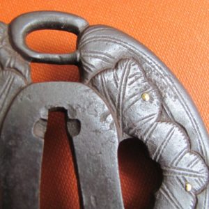 A117. Iron Sukashi Tsuba. 2 Gourds