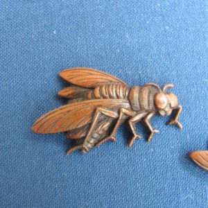 A118. Copper Menuki of Wasps