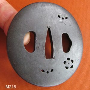 M216. Iron Tsuba signed Masayoshi, ex Haynes