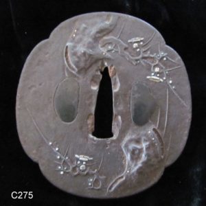 C275. Aizu Shoami Iron Tsuba