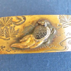 R121. Fuchi Kashira, Crane & Tortoise