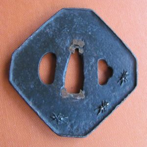 T398. Iron Tsuba with Ants