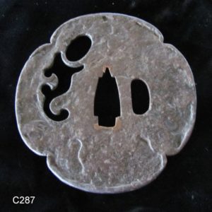 C287. Iron Sukashi Tsuba, Saotome