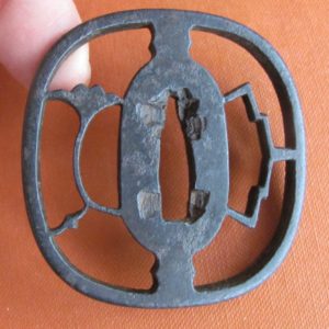 T407. Papered Kyo Sukashi Tsuba