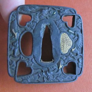 J127. Edo Umetada or Ito School Iron Tsuba