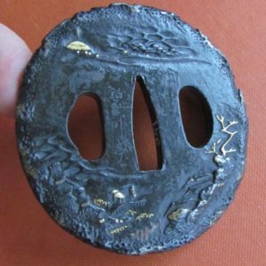 J131. Signed and Published Iron Tsuba