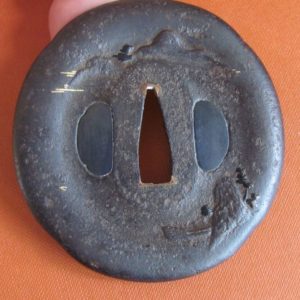 T410. Unusually Shaped Iron Tsuba