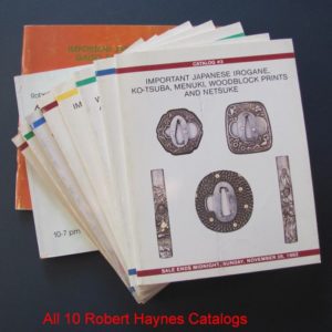 B699. All 10 Robert Haynes Auction Catalogs