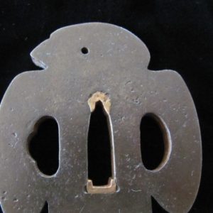 Q576. Classic Bird Form Iron Tsuba