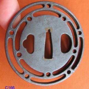 C166. Iron Sukashi Tsuba