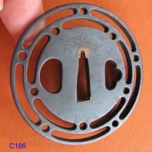 C166. Iron Sukashi Tsuba