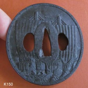 K150. Great Iron Tsuba by Choshu Tomoyuki