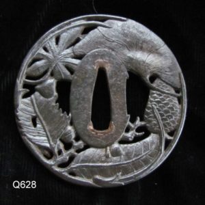 Q628. Finely Carved Sukashi Tsuba