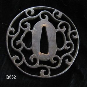 Q632. Iron Sukashi Tsuba