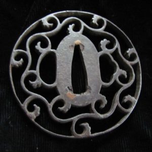 Q632. Iron Sukashi Tsuba