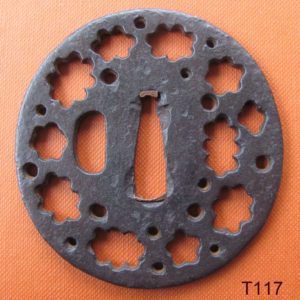 T117. Iron Sukashi Tsuba