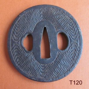 T120. Carved Iron Tsuba