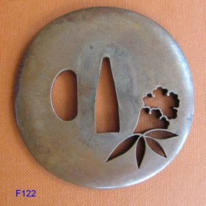 F122. Yamagane Sukashi Tsuba with fine yasuri