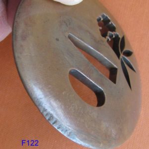 F122. Yamagane Sukashi Tsuba with fine yasuri